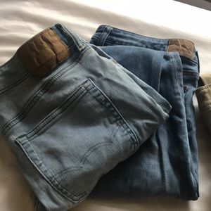 2 pairs of America eagle jeans